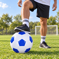 Ballon de football Aiju personnalisé en PVC taille 5, cousu à la machine – Cadeau promotionnel durable pour événements, à offrir en intérieur/extérieur