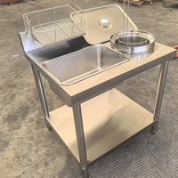 Table d'élevage manuelle pour poulets KFC en acier inoxydable, vente directe usine pour boulangerie et restauration rapide