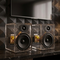 VONVIK Transparent Boîte De Haut-Parleur Acrylique Perspex Enceintes Hifi Plexiglas Bricolage Ensemble D'enceintes