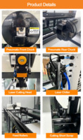 Machines de découpe laser CNC pour tubes de rampe d'escalier, machine de découpe de tubes carrés en acier inoxydable avec une longueur de déchets plus courte