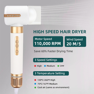 7-en-1 haute vitesse 110000 tr/min Home <span class=keywords><strong>Styler</strong></span> LCD température sèche-cheveux brosse PTC ion négatif 1 étape Air chaud <span class=keywords><strong>Styler</strong></span> usine directe - Product Image 3