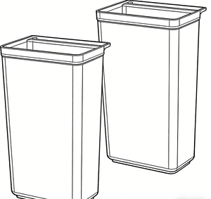 Premium Plastic <b>Refuse</b> <b>Bin</b> for Utility/Bussing Cart-Black Color - Product Image 5