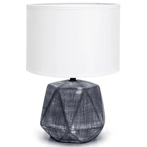 Lámpara de mesa de cerámica E14 (sin fuente de luz) ideal para iluminar espacios y decorar con elegancia. - Product Image 1