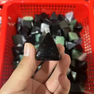 Wholesale natural crystal craft cheap common material crystal pyramid for decoration