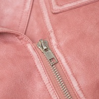 Fabricant de Blousons en Cuir Personnalisés Style Western Rose Vintage de Luxe à Fermeture Éclair Blouson Bomber en Cuir PU Court pour Femmes