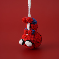 Nouvelle breloque de voiture tendance en crochet fait main, motif araignée de dessin animé, pour la décoration du rétroviseur