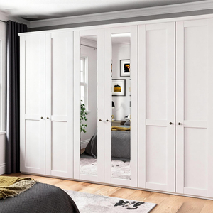 BALOM Set di Mobili per Camera da Letto Personalizzati, Armadio Modulare Moderno di Lusso <span class=keywords><strong>con</strong></span> Ante a Specchio - Product Image 1