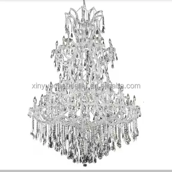 Modern luxury large crystal chandelier custom project candle chandelier pendant light villa hotel lobby living oom wedding party