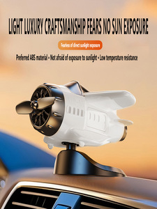 เครื่องประดับตกแต่งรถยนต์รูปเครื่องบินพลังงานแสงอาทิตย์ พร้อมใบพัดหมุนได้ วัสดุ ABS ไวต่อแสง ฐานกันลื่น ไม่ต้องชาร์จ - Product Image 6