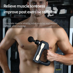 Pistolet de massage Im Very Cool bleu, moteur sans balais, 1800-3200 ppm, 6 têtes, rechargeable par USB, faible bruit, pour le sport et la remise en forme - Product Image 3