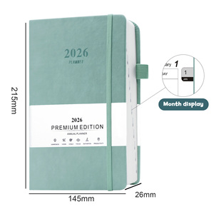 2026 PU da A5 hàng năm hàng tháng hàng ngày kế hoạch tùy chỉnh bìa cứng máy tính xách tay với ban nhạc đàn hồi - Product Image 2