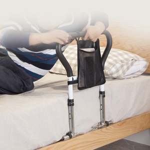 Regolabile in altezza pieghevole corrimano <span class=keywords><strong>letto</strong></span> di sicurezza con tasca portaoggetti corrimano sul comodino - Product Image 2