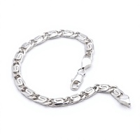 Bracelet unisexe tendance en acier inoxydable à maillons géométriques haut de gamme, vente en gros d'usine