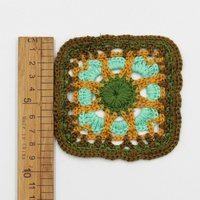 Carré coloré personnalisé patchs brodés Crochet tapis sous-verres bricolage décoration