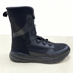 DF22 Black Outdoor Waterproof PU <b>Boots</b> All Seasons Men's Tactical <b>Hiking</b> Shoes Stock Wholesale - Product Image 5