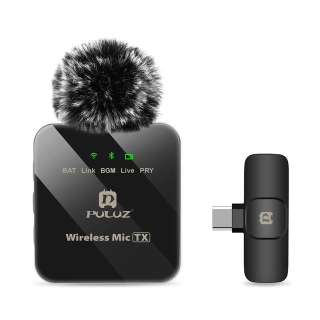 Wholesale Price PULUZ Wireless Lavalier Microphone Single Microphone for Speech Wedding With Type-C Receiver