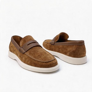 Mocassins en cuir faits à la main pour hommes, chaussures décontractées pour affaires - Product Image 1