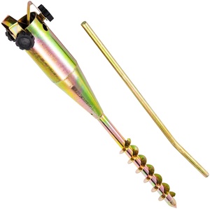 Ancre <span class=keywords><strong>de</strong></span> parasol <span class=keywords><strong>de</strong></span> plage en acier inoxydable <span class=keywords><strong>de</strong></span> 22 pouces avec base à vis métallique pour mobilier d'extérieur - Product Image 4