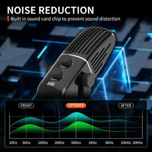 Micrófono de Condensador USB Profesional XTUGA X-4, Micrófono <span class=keywords><strong>Omnidireccional</strong></span> con Cable, Ideal para Grabación en Estudio, Calidad de Sonido Clara - Product Image 3