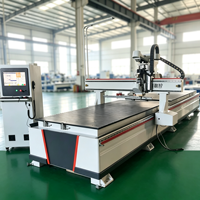 Máquina CNC de doble hilera y doble proceso MK 2060 para anidamiento, router CNC industrial para corte de madera, equipo para fabricación de muebles al por mayor