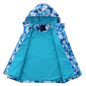 Manteaux d'extérieur en molleton à capuche imperméable pour garçon de printemps avec fermeture à glissière Vêtements pour enfants - Product Image 3