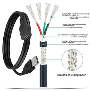 高速 USB 延长线 AM AF 4 芯双屏蔽 480Mbps 电源数据线，适用于闭路电视摄像头、鼠标、键盘、打印机 - Product Image 2