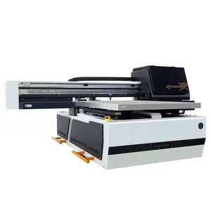 Newest uv led flatbed inkjet printer with ccd vision auto positioning scan system for plastic wood acrylic stone glass printing