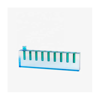 Menorah en Lucite Judaica pour Hanouka, Support à Bougies en Acrylique, Vase à Fleurs Convertible Shamash pour la Décoration de Table Juive à la Maison