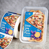 Autocollants personnalisés de qualité alimentaire Jinyu pour pizza, étiquettes privées, autocollants en rouleau imperméables et résistants à l'huile pour l'emballage alimentaire