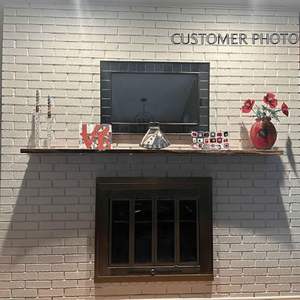 Rak Mantel kayu tepi hidup, rak perapian mengambang, Mantelpiece pedesaan, rak Mantel pedesaan (37 "X 8") - Product Image 4