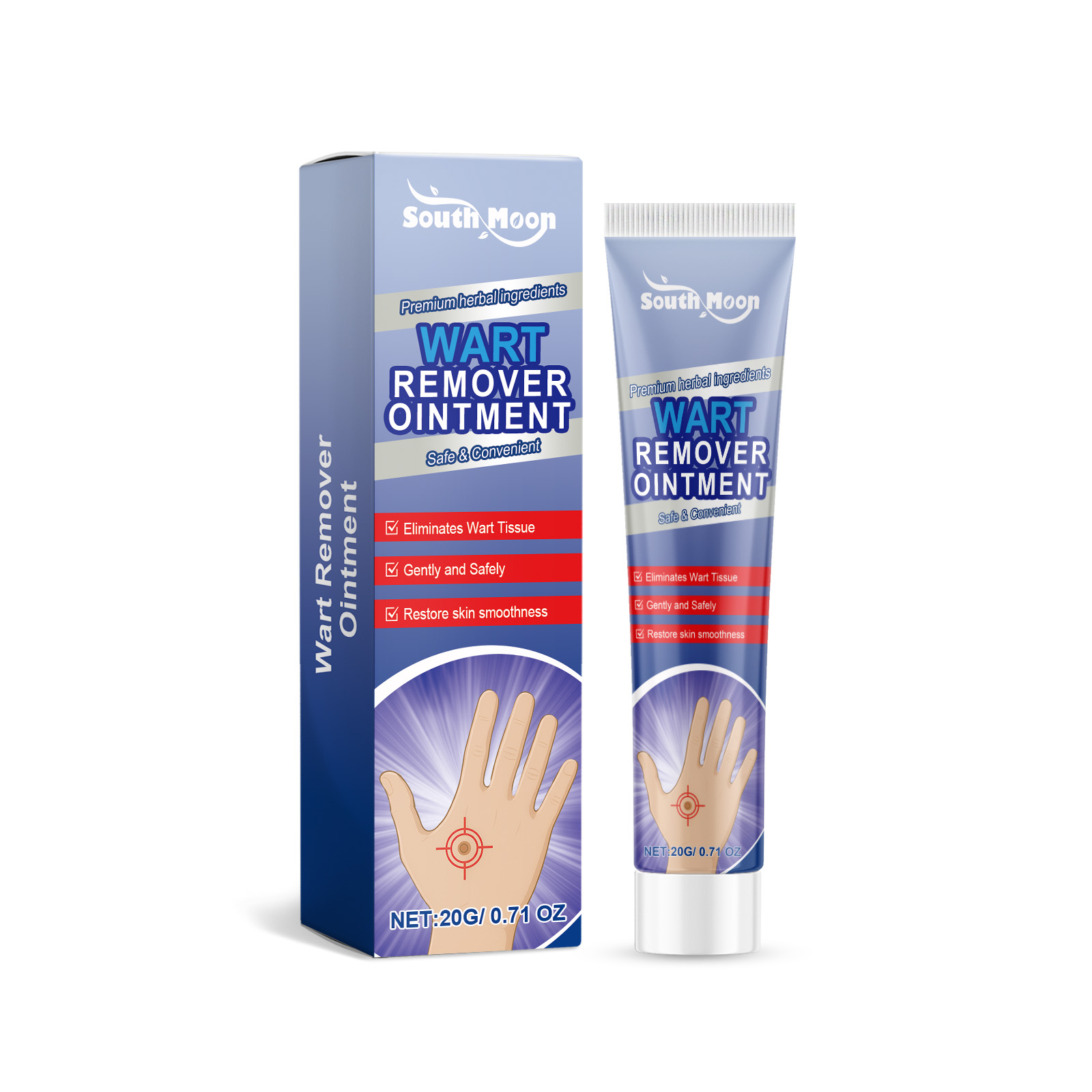 Herbal Fast Wart Removal Cream with Mentha Piperita (Peppermint) for Body Use