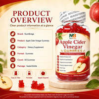 Gummies OEM sans sucre, sans gélatine, aux algues et au vinaigre de cidre de pomme pour le soutien de la thyroïde