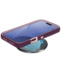 2025 nouvelle coque de téléphone antichoc robuste à 3 couches pour iPhone 17/16/15 série défense à 3 couches avec clip de ceinture et béquille