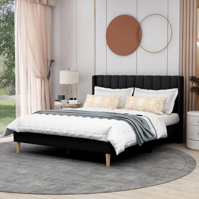 Sigma Popular Luxury Bedroom Sets King Size Queen Furniture Leather Velvet Cotton Linen Fabric Headboard Oak Wooden Bed Frame