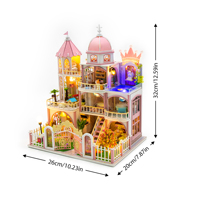 Precio al por Mayor, Casa de Muñecas de Madera Estilo Moderno Windsor Castle Hongda L2503 2025, Kit de Casa de Muñecas en Miniatura para Niñas