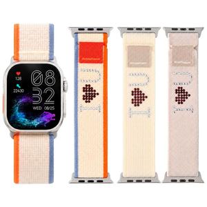 Bracelet de montre en nylon avec fermeture à boucle et strass Upro pour Apple Watch Ultra 2 Série 10 S10, bracelet tressé en nylon Trail Loop - Product Image 1