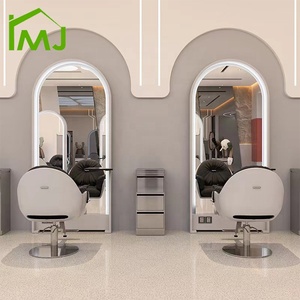 Salon de beauté Coiffeur Miroir LED sur pied Miroir mural double face pleine longueur - Product Image 4