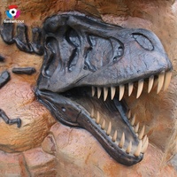 Réplique réaliste de squelette de dinosaure en fibre de verre de qualité muséale, modèle d'os de T-Rex grandeur nature pour exposition en parc à thème
