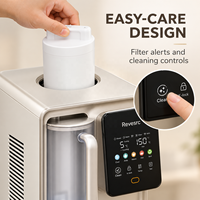 Distributeur d'eau électrique de bureau, mode froid 6°C, eau chaude instantanée, filtration RO à six étapes, écran tactile intelligent, usage hôtelier