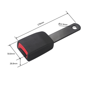 Boucle de ceinture de sécurité S50C en acier au carbone avec bouton-poussoir en plastique ABS, résistance à la traction de 1,5 tonne, certifiée ISO 9001 pour ceintures - Product Image 2