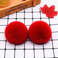 Boule de fourrure moelleuse multicolore en gros, boule de fourrure synthétique de 10 cm, pompon