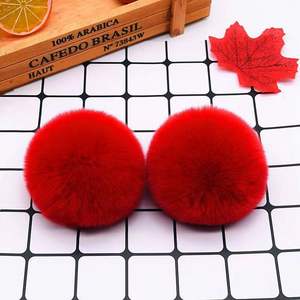 Bola de Pelo Sintético Multicolor al por Mayor, Bola de Pelo Esponjosa de 10 cm, Pompones de Pelo Sintético - Product Image 4