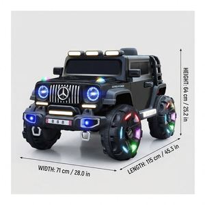 Auto Eléctrico para Niños, Quad con Motor 390, Gran Tracción, Luz LED Ambiental, Cabina Espaciosa, Reproductor de Música MP3, PVC Seguro - Product Image 4