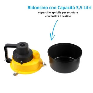 Aspirateur à bidon pour voitures 60 Watt, réservoir de 3,5 litres avec adaptateurs inclus - Product Image 4