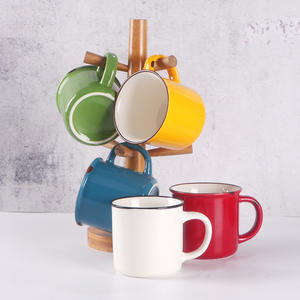 แก้วเซรามิกสีขาวล้วน สำหรับกาแฟตอนเช้า รุ่น HB-006 - Product Image 4