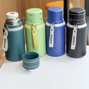 Bouteille d'eau isotherme en acier inoxydable de 800 ml, 1000 ml, 1300 ml avec cordon de transport, grande capacité, thermos pour sports de plein air - Product Image 3