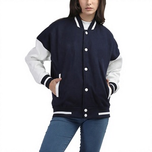 Chaqueta Varsity con Capucha y Bloques de Color, Corte Holgado para Hombre, Ropa Deportiva Casual de Otoño - Product Image 4