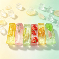 Jouet à presser Vaseline Fruit, bâtonnet de gelée transparent, jouet de décompression simulé fraise, créatif à presser à la main, fait main