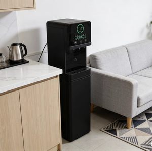 Distributeur d'eau chaude commercial vertical à chargement par le haut, boîtier en acier inoxydable, 800W, garantie 1 an, pour usage professionnel, 3 robinets d'eau - Product Image 1