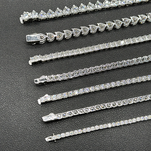 925 in argento Sterling massiccio bracciale da Tennis Champagne a grappolo di diamanti placcato oro <span class=keywords><strong>Mossianite</strong></span> per regalo - Product Image 6